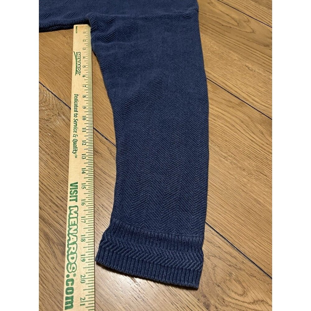 Chaps Ralph Lauren Sweater Men Size Large Blue Cotton Hand Framed Preppy Classic - Picture 12 of 13
